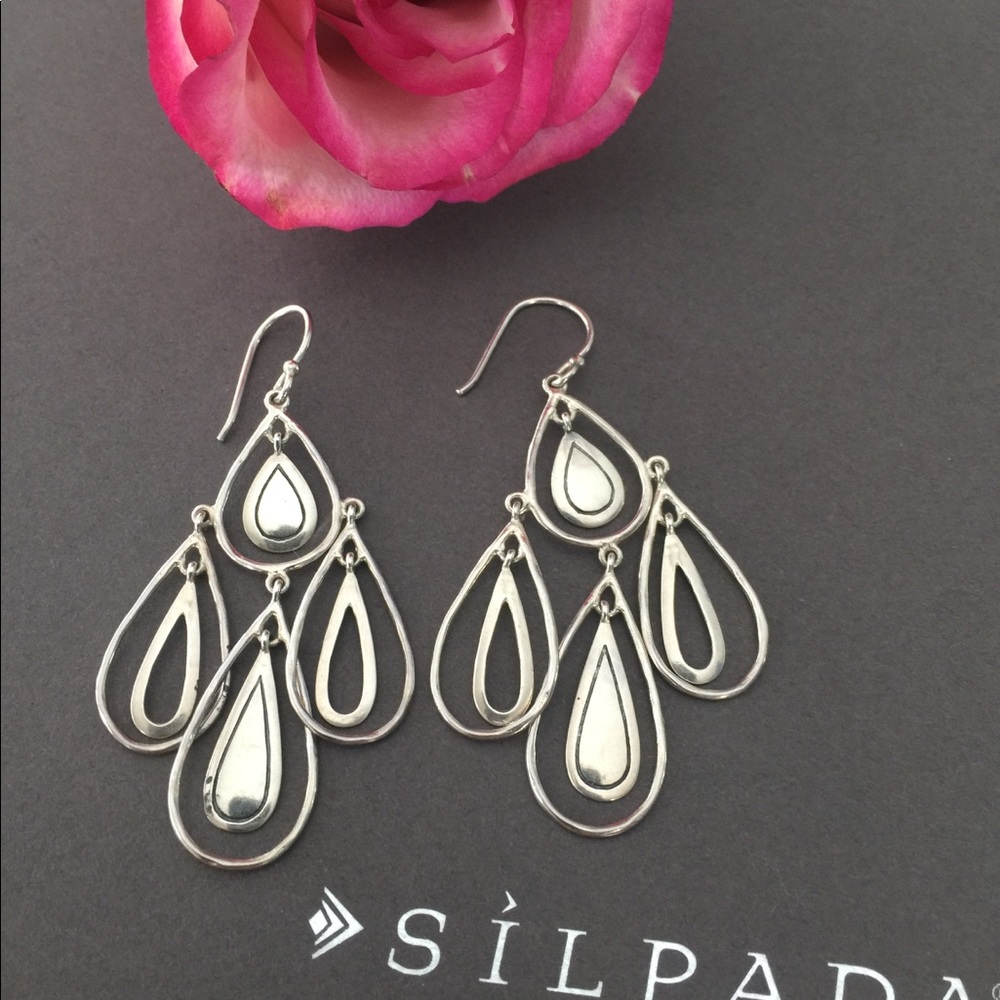 Silpada .925 Sterling Silver Rain Dance Earrings
